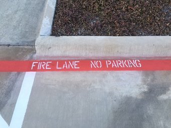 City Code Compliance Fire Lane Striping